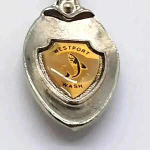Westport Washington Fish and Anchor Souvenir Engraved Spoon Superb